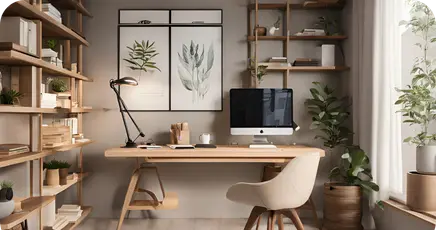 neu eingerichtetes Home Office